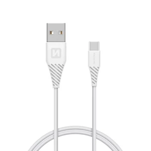 Datový kabel SWISSTEN USB / USB-C 3.1 white 1,5m (9mm)