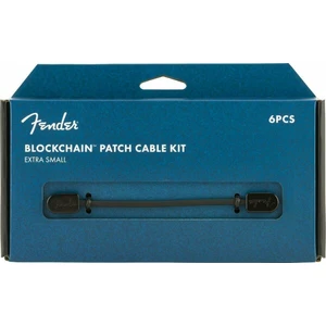 Fender Blockchain Patch Cable Kit XS Czarny Kątowy - Kątowy