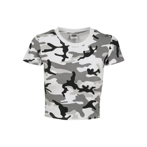 Women's Stretch Jersey Cropped Tee Snow Camouflage