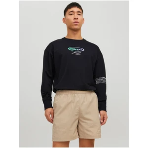 Black Mens Sweatshirt Jack & Jones Digital - Men