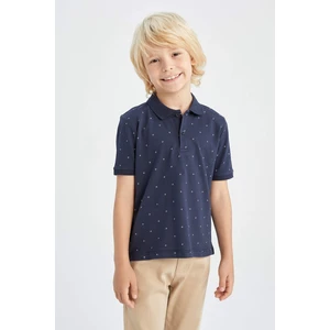 DEFACTO Boy Regular Fit Short Sleeve Polka Dot Print T-Shirt