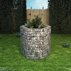 Šestihranný gabionový vyvýšený záhon Dekorhome 100x90x100 cm,Šestihranný gabionový vyvýšený záhon Dekorhome 100x90x100 cm