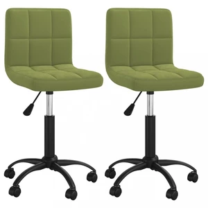 Otočná jídelní židle 2 ks samet / kov Dekorhome Světle zelená,Otočná jídelní židle 2 ks samet / kov Dekorhome Světle zelená