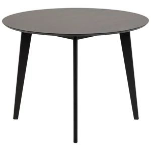 Czarny stół w dekorze dębu Actona Roxby, ø 105 cm