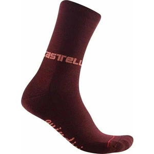 Castelli Quindici Soft Merino W Sock Bordeaux L/XL Skarpety kolarskie