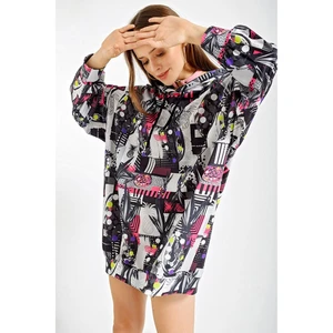 Bigdart 4125 Oversized Sweat Dress - Salmon
