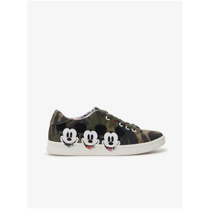 Khaki Desigual Cosmic Mickey Womens Sneakers - Women