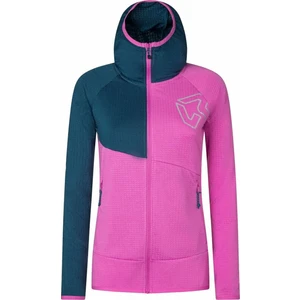 Rock Experience Zebra Hoodie Woman Fleece Super Pink/Moroccan Blue L Outdoorová mikina