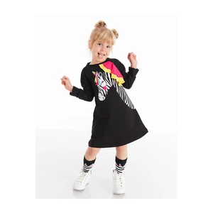 Denokids Unicorn Zebra Black Girls' Frilled Dress