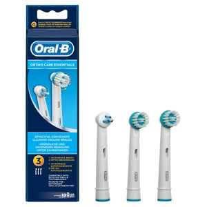 Oral B Ortho Care Essentials náhradné hlavice na zubnú kefku pre používateľov fixného strojčeka 3 ks