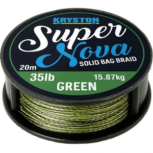 Kryston návazcová šňůrka super nova solid braid zelený 20 m-nosnost 15 lb