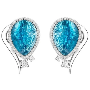 Preciosa Elegantné náušnice Ines Matrix modré 6111 29