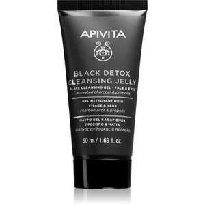 Apivita Cleansing Propolis & Activated Carbon čistiaci gél s aktívnym uhlím na tvár a oči 50 ml