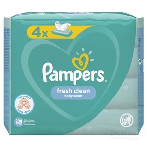 PAMPERS Fresh Clean 4x52 ks - vlhčené ubrousky