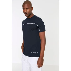 T-shirt da uomo Trendyol TMNSS22TS0610/Navy blue