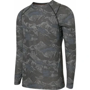 SAXX Pánske termoprádlo Quest Long Sleeve Crew Navy Mountainscape L