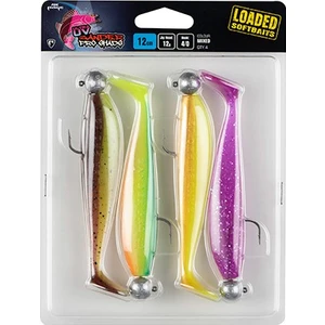 Fox rage gumová nástraha zander pro shad loaded mixed uv colour pack - 10 cm 10 g 4/0