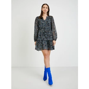 Blue-black patterned dress VILA Paca - Women