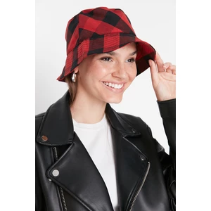 Trendyol Red Checkered Women's Hat