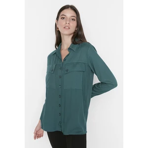 Trendyol Oil Double Pocket Shirt