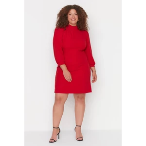 Trendyol Curve Red Tie Back Detailed Woven Dress