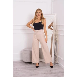 Wide leg trousers beige