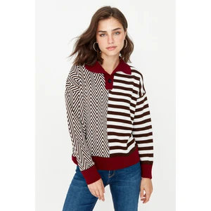 Trendyol Sweater - Burgundy - Regular fit