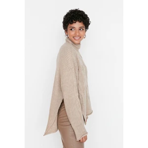 Trendyol Sweater - Beige - Regular fit