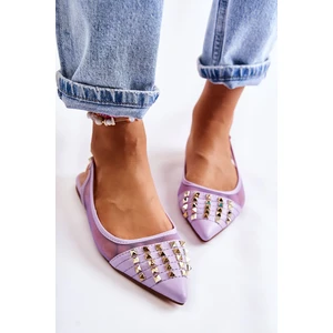 Women's ballerinas with studs purple Kinley