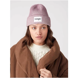 White-Purple Women's Ribbed Winter Cap Wrangler - Women