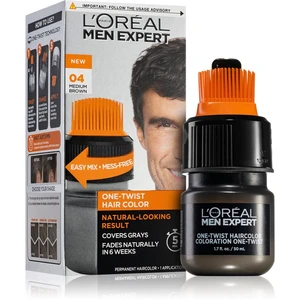 L’Oréal Paris Men Expert One Twist barva na vlasy s aplikátorem pro muže 04 Medium Brown