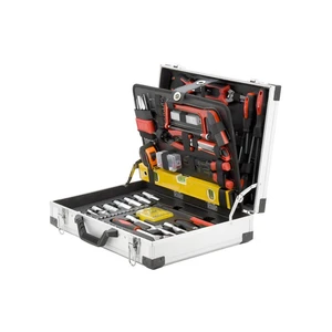 Sada náradia Compass ALU PROFI, 139 ks 9458 kufor na náradie • materiál CR-V • 139 dielov• 4 nástrojové plató