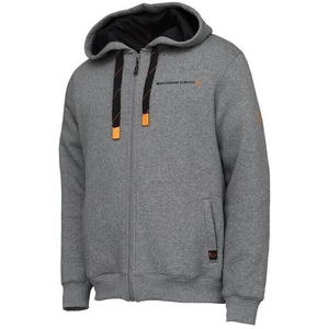 Savage gear mikina classic zip hoodie grey melange - xxl
