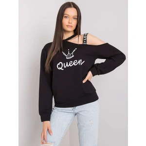 Women's black blouse with a cut-out