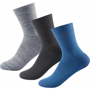Devold Daily Merino Medium Sock 3 Pack Indigo Mix 41-46 Chaussettes trekking et randonnée