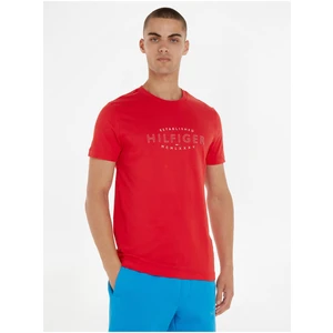 Red Men's T-Shirt Tommy Hilfiger - Men