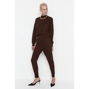 Trendyol Light Brown Tights, Pants, Sweater Top-Top Set