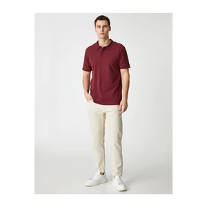 Koton Basic T-Shirt Polo Neck Slim Fit with Buttons.