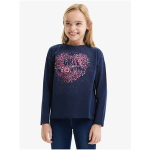 Dark blue girls' T-shirt Desigual Alba - Girls