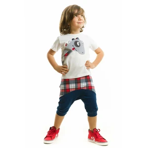 Denokids Dino Plaid Baggy Shorts Set