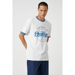 Koton College T-Shirt Printed Crew Neck Short Sleeved