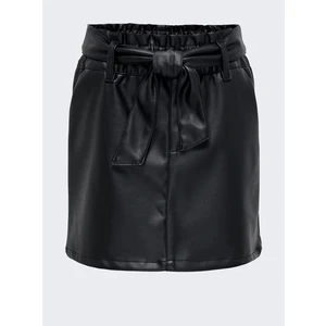 Black girls' leatherette skirt ONLY Karli - Girls