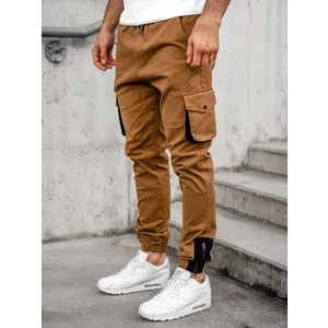 Pantaloni cargo joggers camel Bolf 0705