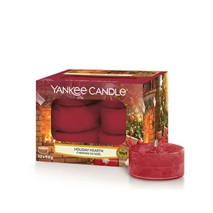 Yankee Candle Aromatické čajové sviečky Holiday Hearth 12 x 9,8 g