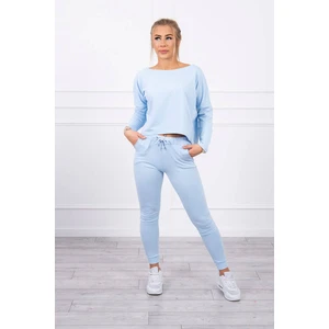 Set with oversized blouse azure