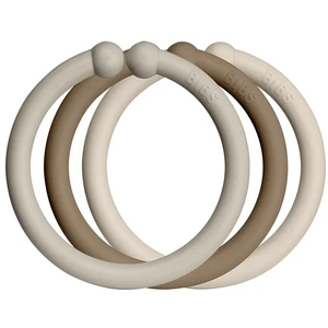 BIBS Loops krúžky sand/dark oak/vanilla