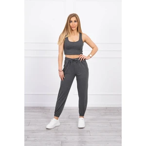 Set of top+pants graphite