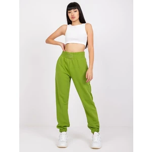 Green sports pants with pockets RUE PARIS