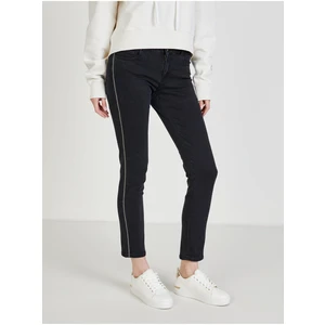 Black Women's Shortened Straight Fit Jeans Replay - Women