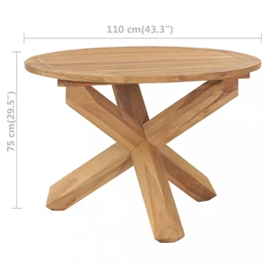 Zahradní jídelní stůl teak Dekorhome 110 cm,Zahradní jídelní stůl teak Dekorhome 110 cm